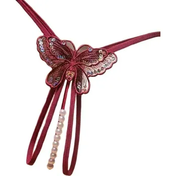 Dámské erotické prádlo Gaira® Kalhotky Motýl 6120, Barva vínová