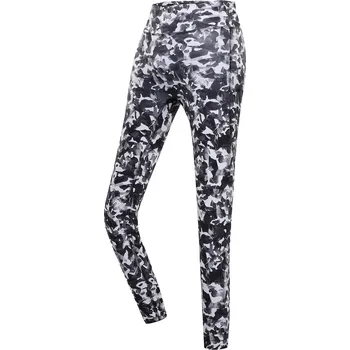 Dámské rychleschnoucí legíny ALPINE PRO MARDA černá/bílá XXL