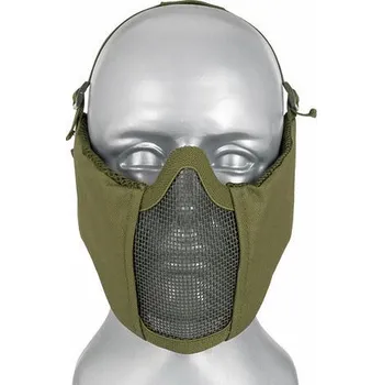 Kukla WOSPORT Ocelová maska v.2 přes uší - Olive [WOSPORT]