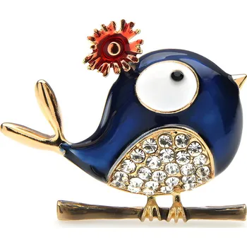 Brož Gaira® Brož Ptáček 340053, Barva modrá