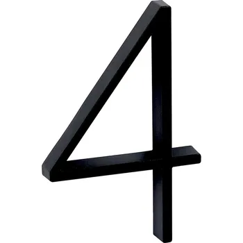 Domovní cedule RN.125V.4.CE číslo "4" černé Černá