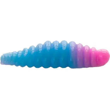 Umělá nástraha Gumová nástraha Moonky Worm 38mm DC01 Pink Bubblegum / Ultra Blue - Oliheň (10ks)