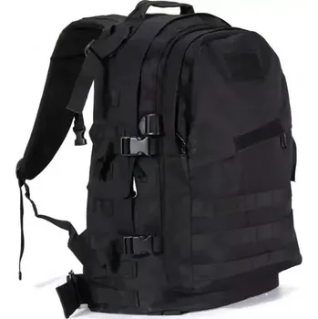 Vojenský taktický batoh Foxter RO190B (Pevný a odolný vojenský batoh o objemu 45 litrů, 3 hlavní přihrádky na zip, černé provedení)