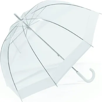 Happy Rain deštník dlouhý Domeshape transparentní bílý 84cm/90cm