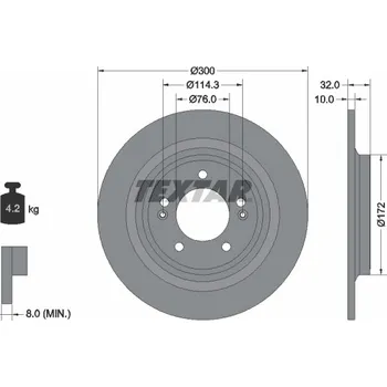 Brzdový kotouč Brzdový kotouč TEXTAR 92337203