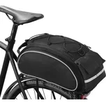 Brašna na kolo RW2 Black (Černá brašna na zadní nosič kola, kapacita 15 litrů, 3x přihrádka + prostor na láhev v horní části)