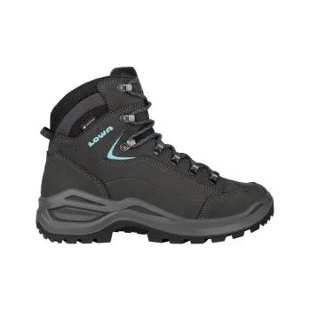 Dámská treková obuv Lowa Renegade Evo GTX Mid Wide Women asphalt/turquoise černá 43,5 EU