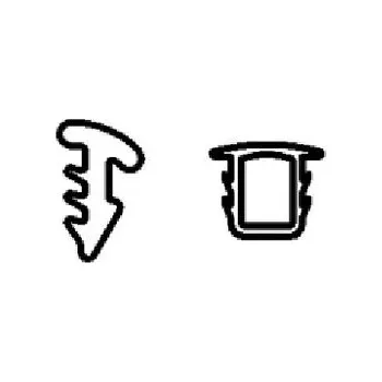 Hüppe Náhradní horní těsnící profil dveří, 068355