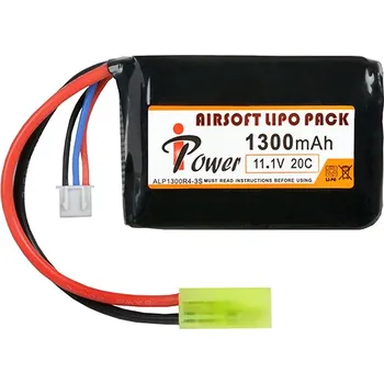 Baterie pro airsoftovou zbraň IPower Akumulátor Li-PO 1300mAh 11,1V 20C [IPower]