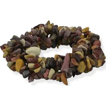 Materiál na výrobu šperku Mokait, vrtané zlomky – 20 cm návleku