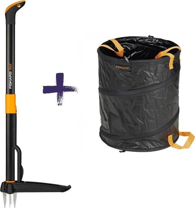 FISKARS 1020126 Xact 1m Vytrhávač plevele s košem