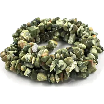 Materiál na výrobu šperku Ryolit, vrtané zlomky – 20 cm návleku