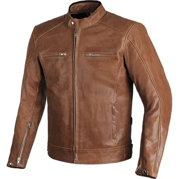 Moto bunda TXR Bunda na motorku Ranger světle hnědá XL (Kožená pánská bunda na motorku ve světle hnědé barvě. Ventilační zipy i termo podšívka pro maximální pohodlí, součástí jsou také chrániče ramen a loktů.)