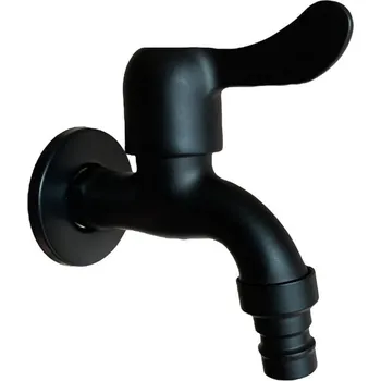 Vodovodní kohout Vodovodní KOHOUTEK ČERNY z nerez oceli 1/2" s adapterem pro hadici, černý matný
