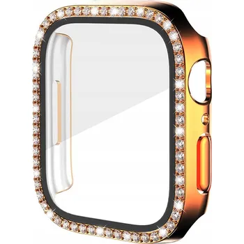 Pouzdro na mobilní telefon OZDOBNÉ POUZDRO ETUI CASE + SZKŁO DO APPLE WATCH 7 8 9 2w1 45 mm