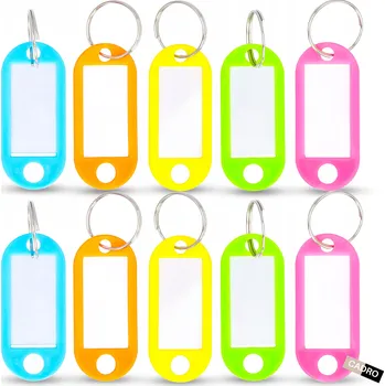 Přívěsky na klíče, identifikační štítky, přívěsek barevné kroužky na klíče, 10 kusů