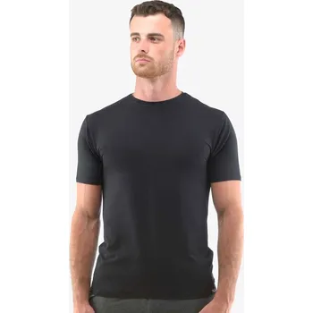 Pánské tričko GINA pánské tričko pánské slim fit s krátkým rukávem, krátký rukáv, šité, jednobarevné ECO Bamboo Sport 78005P Barva: černá, Velikost: XL