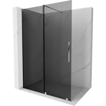Mexen Velar posuvná sprchová stěna Walk-in 140 x 200 cm, grafit 8 mm, chrom - 871-140-000-43-01 Sprchové stěny