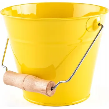 Hra na zahradu Zahradní kbelík WOODY - žlutý, kovový