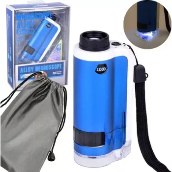 Mikroskop Mini mikroskop modrý – 100x, 250x