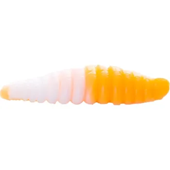 Umělá nástraha Gumová nástraha Moonky Worm 38mm DC02 White / Orange Fluo - Oliheň (10ks)