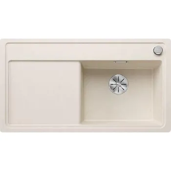 Granitový dřez Blanco Zenar 5 - Silgranitový dřez, 90x50 cm, s ovládáním odtoku, InFino, jemná bílá 527183