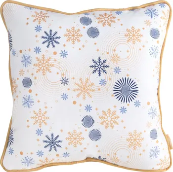 Povlak na dekorativní polštářek VÁNOČNÍ DEKORAČNÍ POVLAK NA POLŠTÁŘ CAROL 45X45 CM VZOROVANÁ