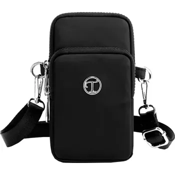 Taštička přes rameno ROT72B (Dámská černá taštička přes rameno na telefon)