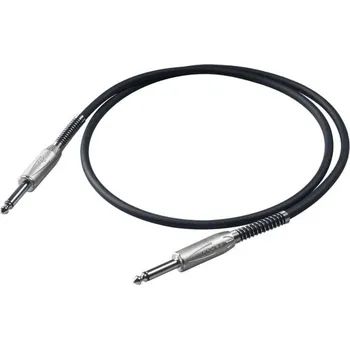Proel BULK100LU10 - nástrojový kabel černý 10m, 2x rovný 6,3 mono JACK