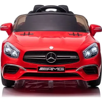 Dětské vozidlo LEAN CARS Vozidlo na baterii Mercedes SL65 S červený lakovaný LCD