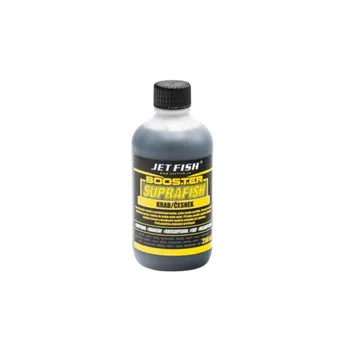 Boilies JetFish Jet Fish SupraFish Booster KRAB ČESNEK 250 ml