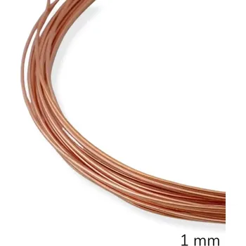 Hobby drát Měděný drát nelakovaný 1 mm – 20 m