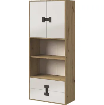 Knihovna Domel Regál INDEX 05 Zvolte dekor: front biły, černý úchyt