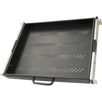 Rozvaděč Police XtendLan BVPOLICE6035-NTB-P Police, 19", výška 1U, 350mm, výsuvná, pro nástěnné rozvaděče, nosnost 60kg, černá BVPOLICE6035-NTB-P