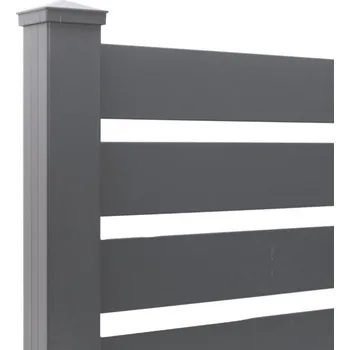 COVERNIT Plotový hliníkový sloupek AZU 76 x 76 x 1000 mm, Typ: s přírubou