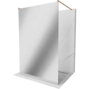 Mexen Kioto volně stojící sprchová stěna 110 x 200 cm, zrcadlo 8 mm, kartáčovaná měď - 800-110-002-65-50 Sprchové stěny