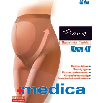 Dámské punčochy MAMA 40den-punčochové kalhoty Fiore tan 2-S (těhotenské punčochové kalhoty zajištující komfort a vypasování postavy)