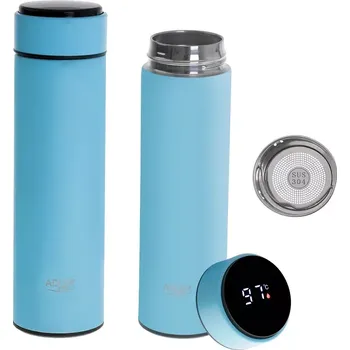 Termoska LED termoska ADLER RO4506M (Termoska s LED dotykovým displejem o objemu 473 ml, barva modrá)