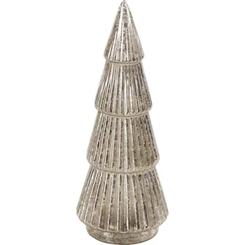 Váza DEKORAČNÍ FIGURKA LED 10X31 CM STŘÍBRNÁ