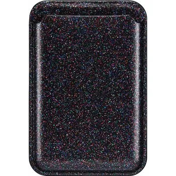Třpytivá nalepovací kapsa na karty pro iPhone - černá