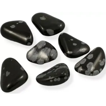 Drahý kámen Obsidián vločkový tromlovaný - sada 1