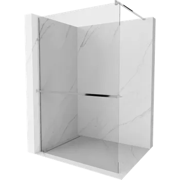 Mexen Kioto+ sprchová stěna s policí Walk-in 135 x 200 cm, transparentní, chrom - 800-135-121-01-00 Sprchové stěny