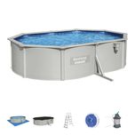 Bestway Hydrium Oval 56586 5 x 3,6 x 1,2 m + písková filtrace, skimmer, schůdky, plachta, podklad