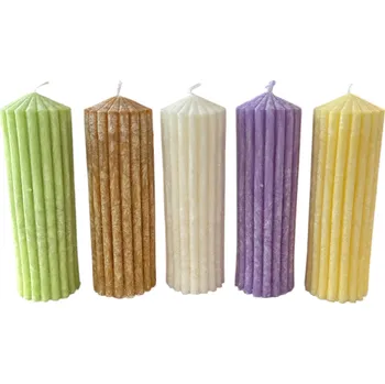 Výroba svíčky DANNY MADE Svíčka válec úzký Barva: Modrá