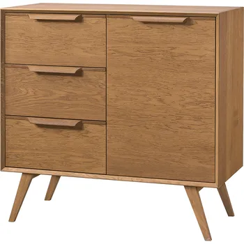 Komoda Komoda Leo 12 II 105 cm z masivu dub Rustikal karamelový