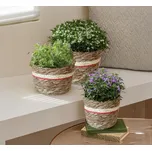 Weltbild Obaly na květináče z mořské trávy, oranžové, sada 3 ks 493490