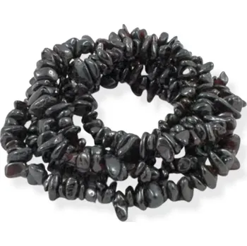 Materiál na výrobu šperku Granát, vrtané zlomky – 20 cm návleku