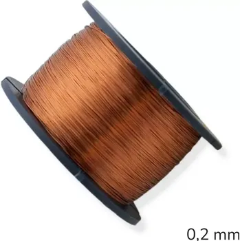 Hobby drát Měděný drát lakovaný 0,2 mm - 140 m