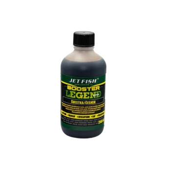 Boilies JetFish Jet Fish Legend Range booster ŠVESTKA ČESNEK 250ml