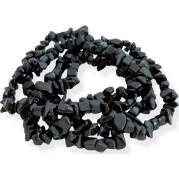 Materiál na výrobu šperku Onyx, vrtané zlomky – 20 cm návleku